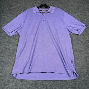 Greg Norman Tasso Elba Five Iron Mens Large Purple Play Dry Golf Polo Shirt L